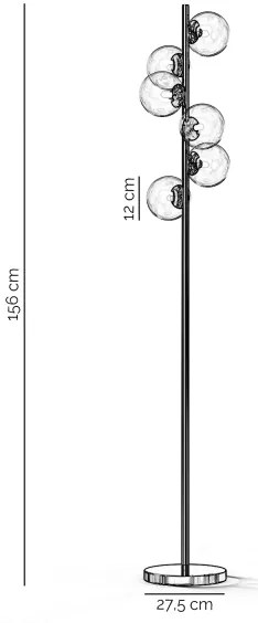ONLI - Lampadar KIMBERLY 6xG9/6W/230V crom lucios