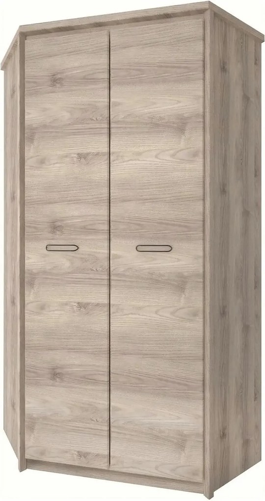 Dulap JAZZ, stejar, PAL laminat, cu 2 usi, 101x101x210 cm