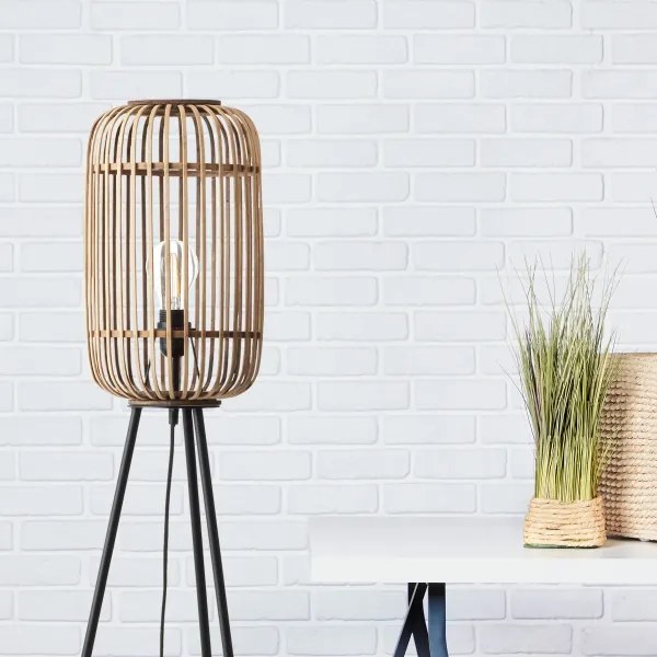 Brilliant - Lampă de podea WOODROW, 1xE27/60W/230V, din bambus