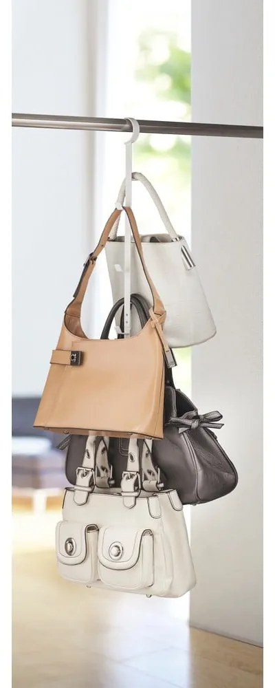 Organizator dressing pentru agățat genți Yamazaki Tower, alb