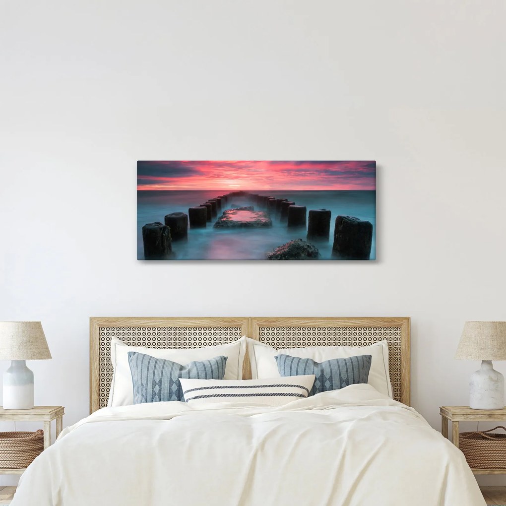 Tablou - Pietre în mare (120x50 cm)
