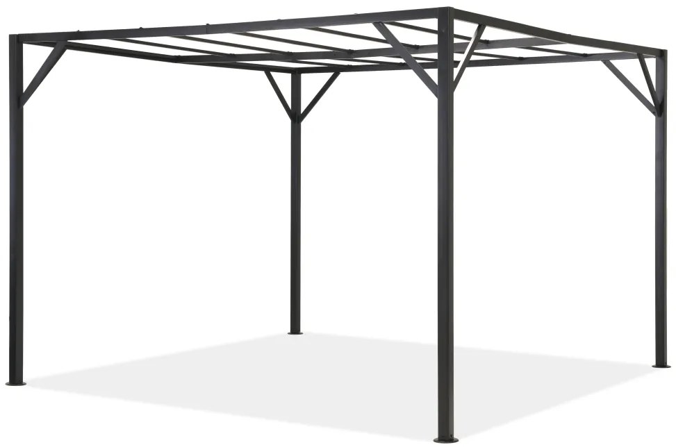 Santorini 3 x 4 m antracit metal pergole terasă cadru Garden Point