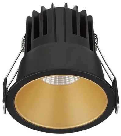 Spot LED incastrabil tavan fals / plafon LUELA 3000K negru/auriu