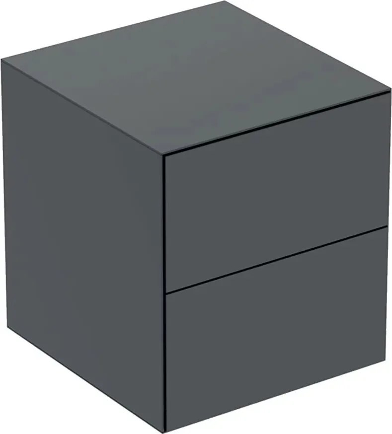 Dulap mediu suspendat Geberit One negru mat cu 2 sertare 45 cm
