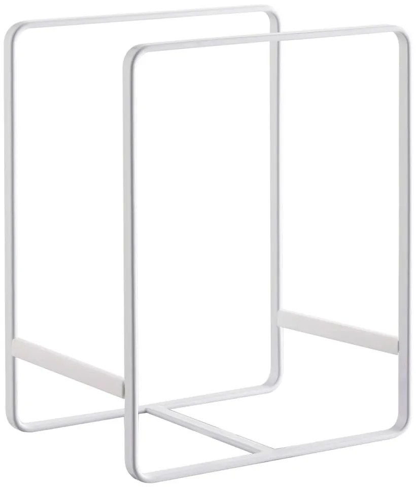 Suport metalic pentru farfurii Yamazaki Tower, alb