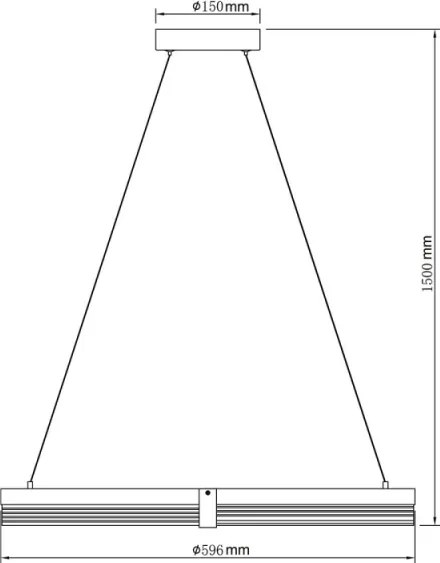 Lustră LED suspendată pe cablu TRIANGLE LED/40W/230V 3000/4000/6000K Ø 60 cm, negru