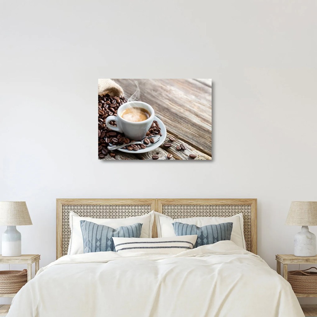 Tablou pe sticlă - Espresso (70x50 cm)