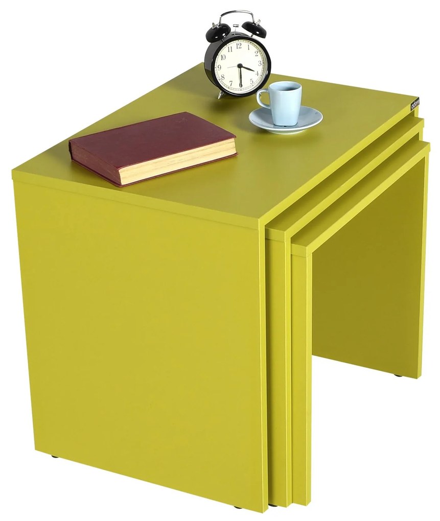Set 2buc. măsuță cafea Nimelo 3 (Verde). 1094311