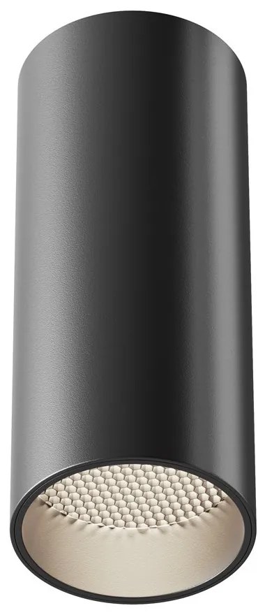Plafoniera LED design tehnic Focus negru, 4000K
