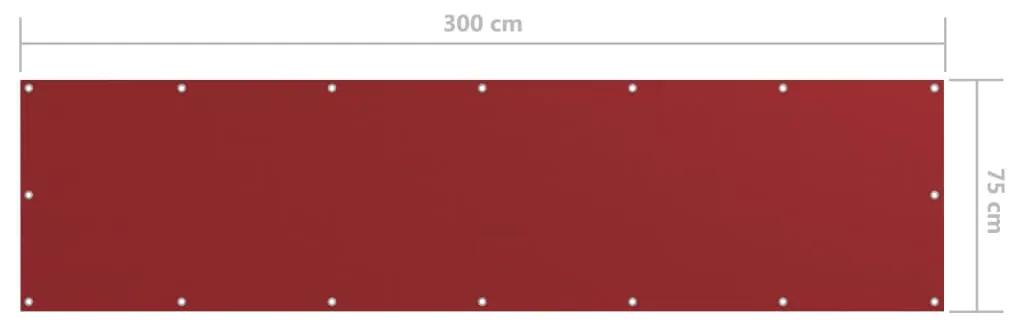 Prelata balcon rosu 75x300 cm tesatura Oxford Rosu, 75 x 300 cm
