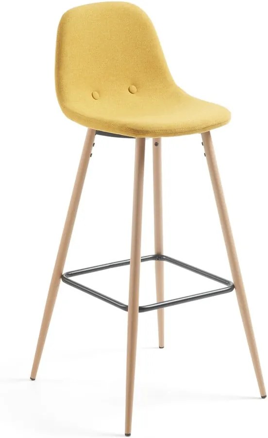 Scaun de bar La Forma Nilson, galben muştar