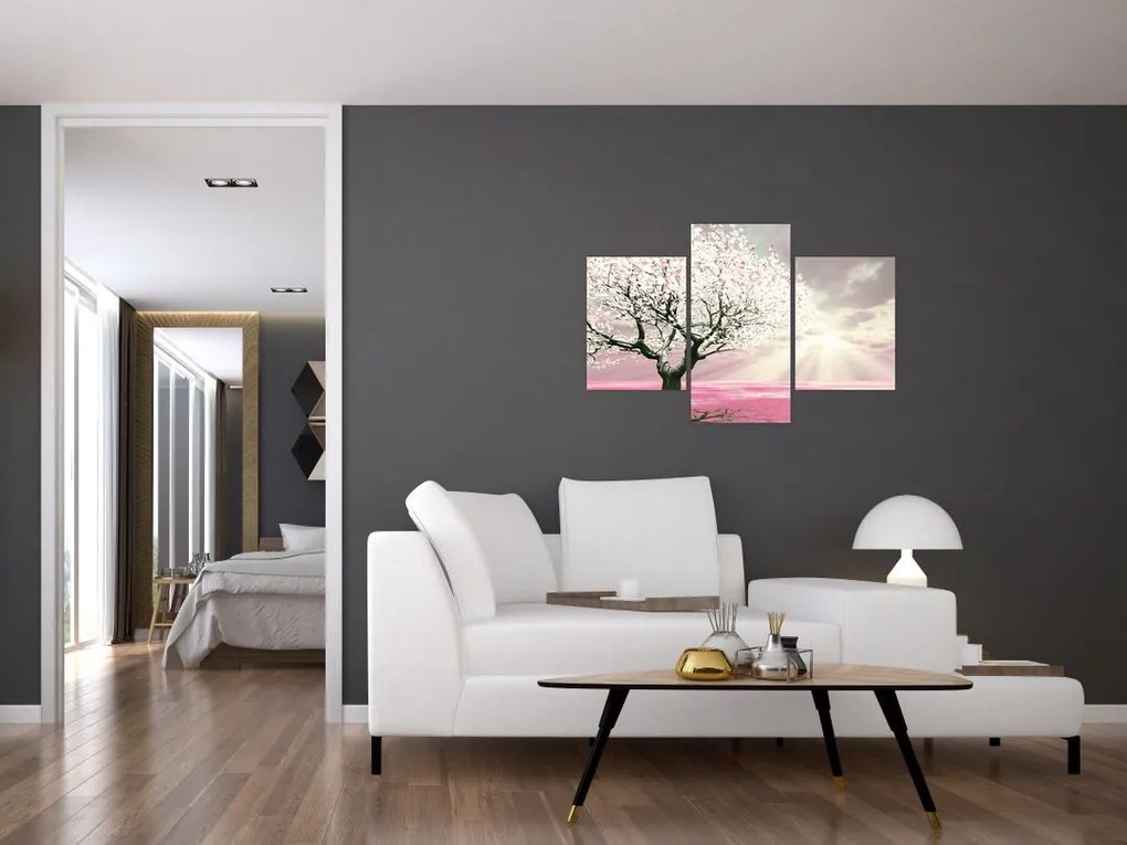 Tabloul copacului roz (90x60 cm)