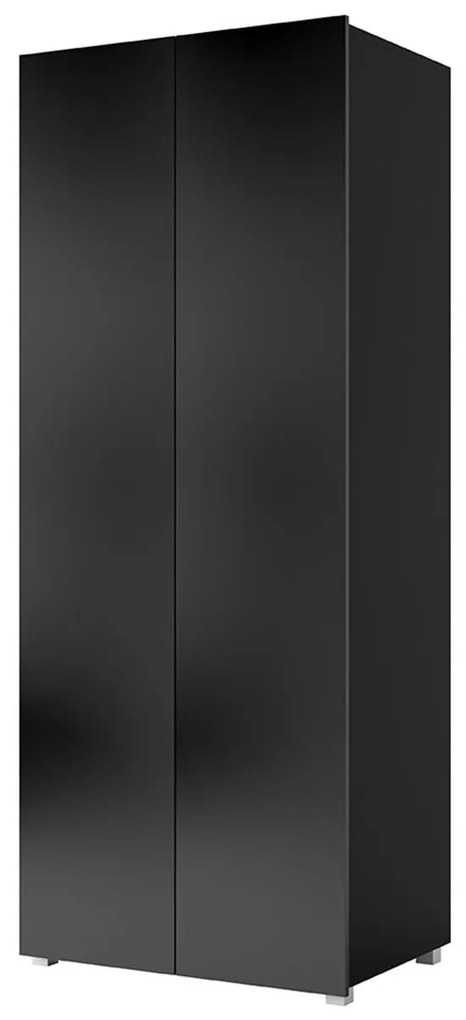 Dulap de haine Brolani BR09 (Negru + lucios negru) . 1105764
