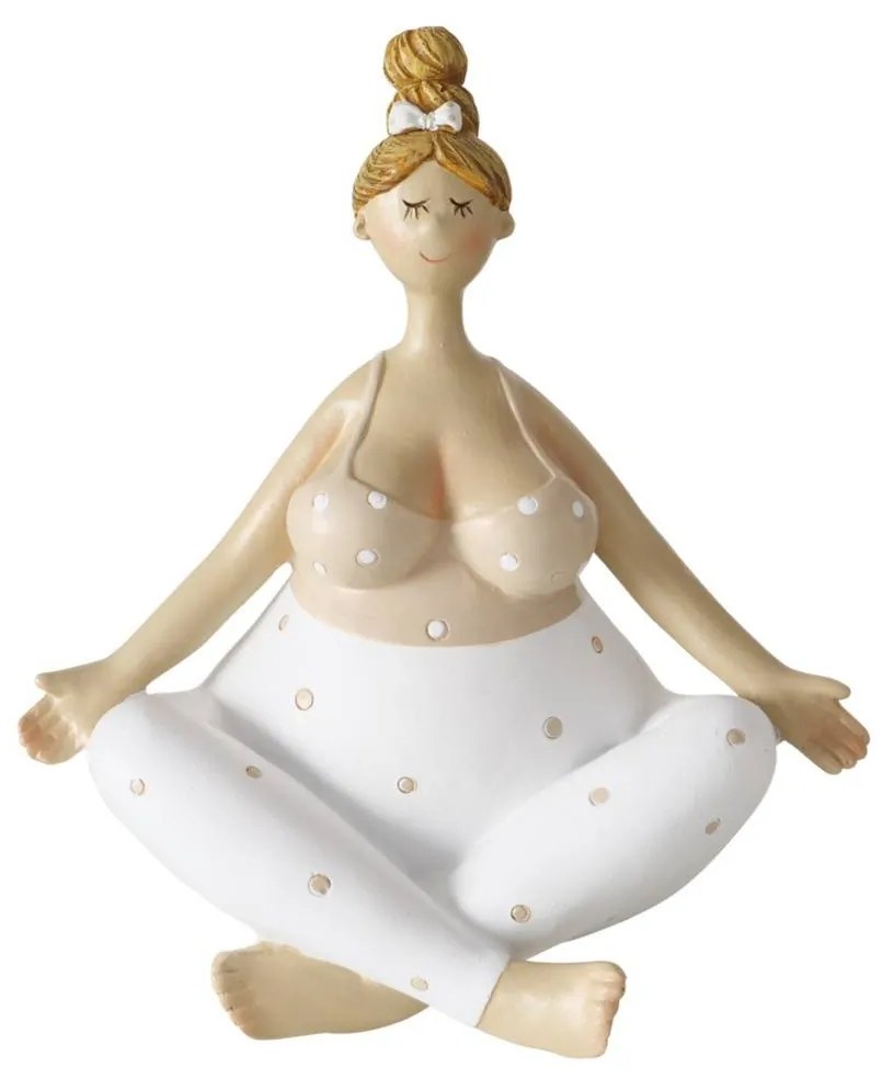 Figurină din porțelan Yoga, femeie, 22 cm