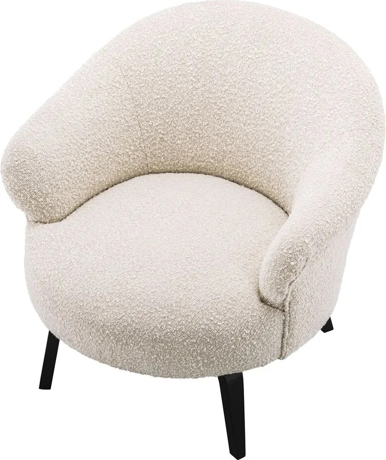 Fotoliu design elegant LUX Moretti, boucle crem 115039 HZ