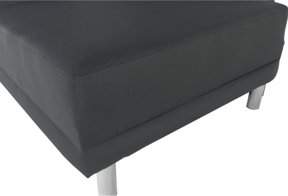 Canapea extensibilă, material textil gri-negru, stânga, LAUREL