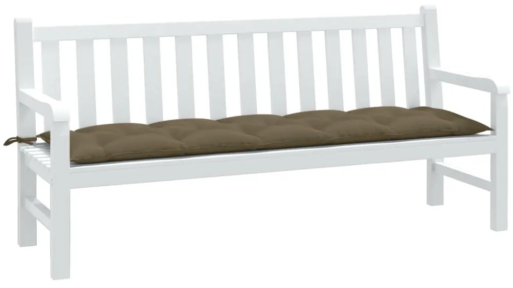 vidaXL Pernă bancă de grădină, melanj taupe, 180x50x7 cm, textil