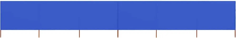 vidaXL Paravan anti-vânt cu 6 panouri, azur, 800 x 80 cm, textil