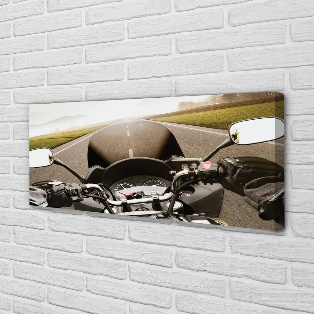 Tablouri canvas Motociclete cer rutier de top