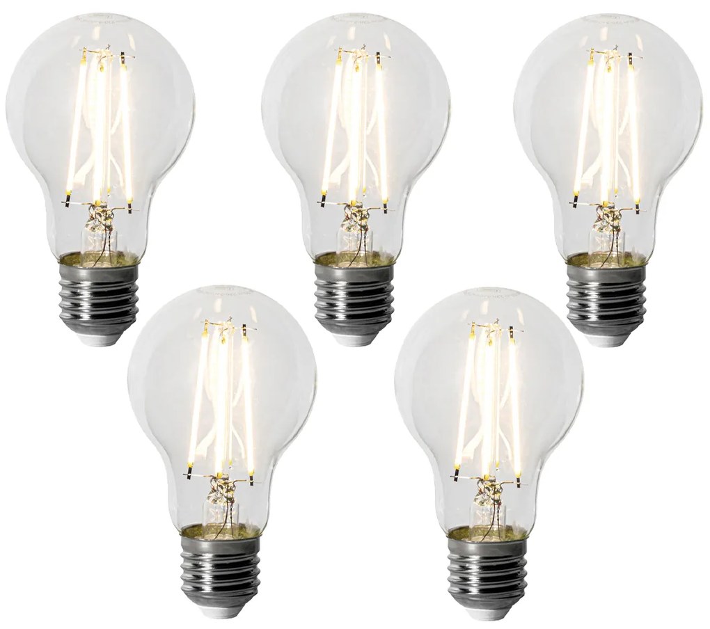 Set 5 becuri E27 dimbare LED lamp A60 6W 500 lm 3000K