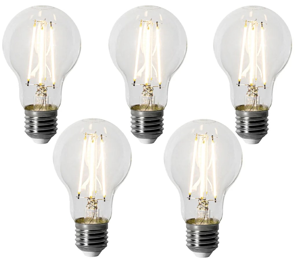 Set de 5 becuri LED E27 dimabile A60 6W 500LM 3000K
