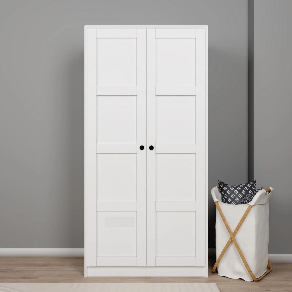 Dulap cu rafturi Luckiny D (alb). 1127603