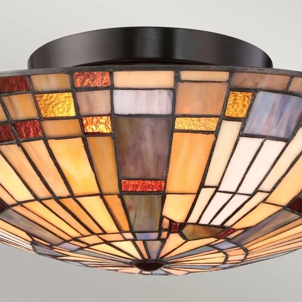 Quoizel QZ-INGLENOOK-F-SMALL – plafonieră INGLENOOK, 2x E27/60W/230V, Ø 40,7 cm