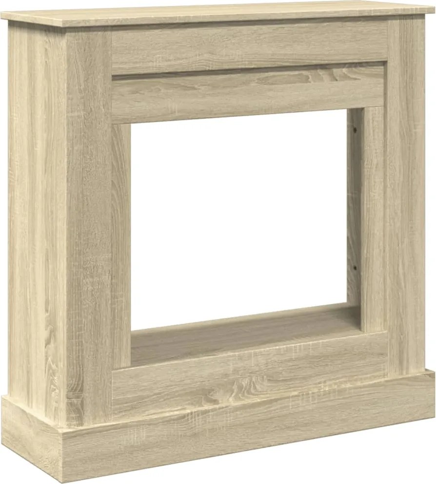 vidaXL Mască de șemineu, stejar sonoma, 90x30x90 cm, lemn prelucrat