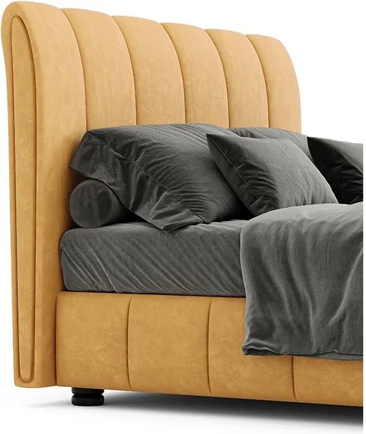 Pat tapițat Sophie cu saltea, 120/140/160/180 cm - 180x200