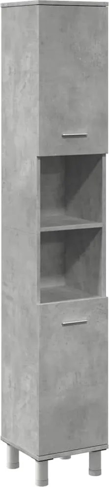 vidaXL Dulap de baie, gri beton, 30 x 30 x 179 cm, PAL