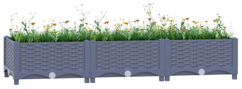 310399 vidaXL Strat înălțat, 120 x 40 x 23 cm, polipropilenă