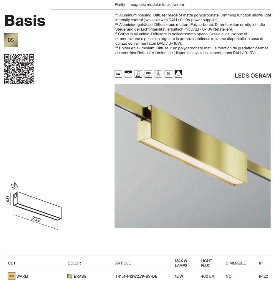 Accesoriu, Spot pentru Sistem Modular Magnetic Flarity, Basis alama