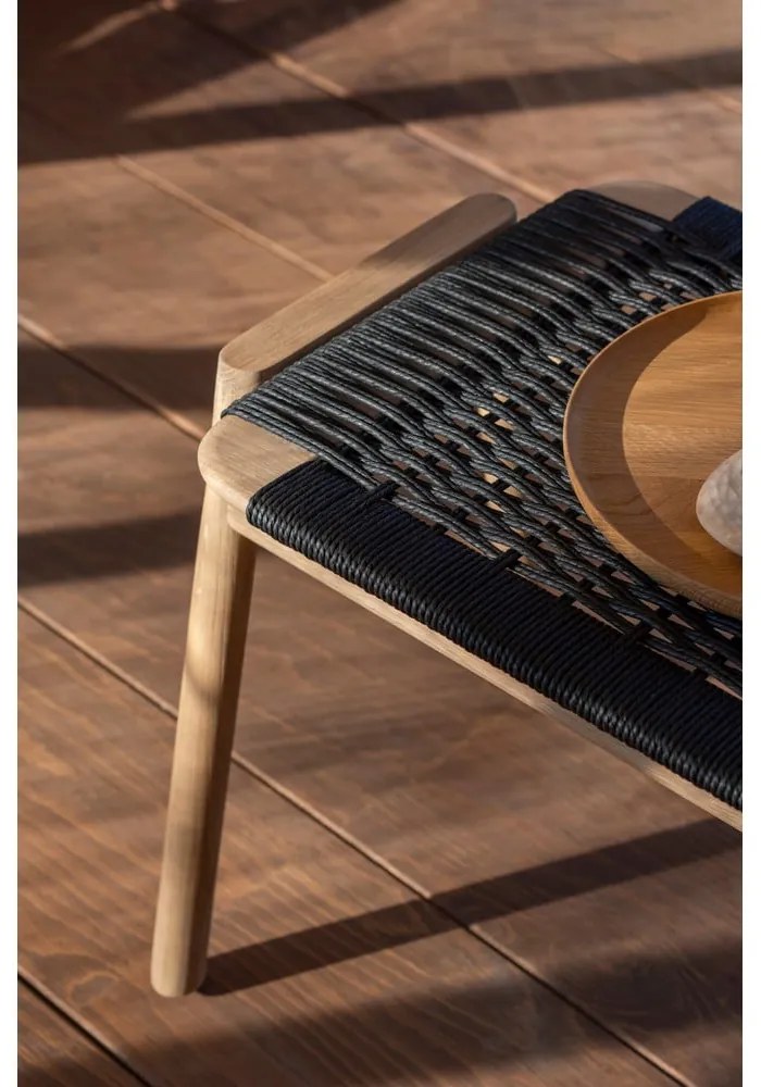 Bancă neagră/în culoare naturală Klupa – Gazzda