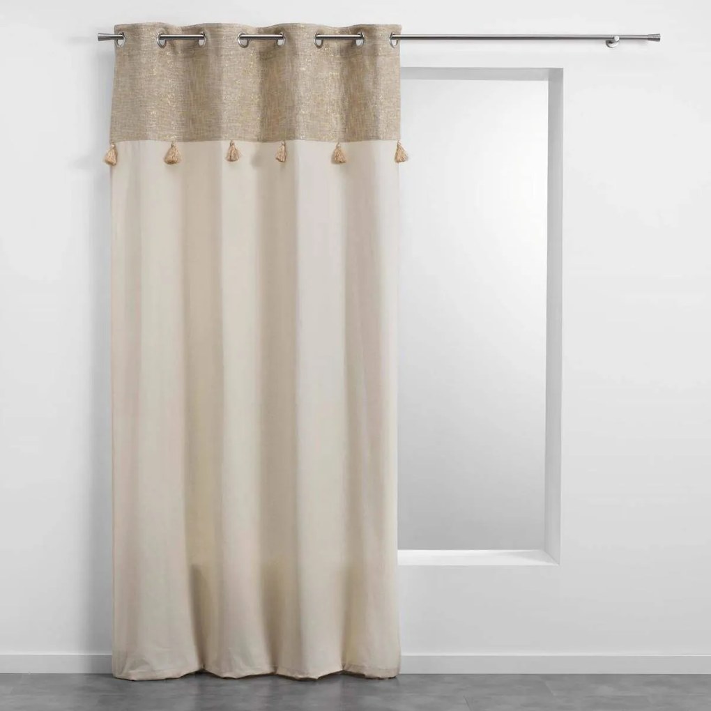 Perdea boho SULTANCURTAIN, cu ghidaje si franjuri, 140 x 240 cm