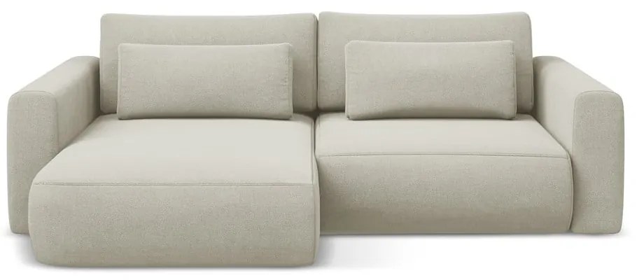 Colțar bej extensibil/cu spațiu de depozitare (cu colț pe partea stângă/cu șezlong) Kapua – Makamii