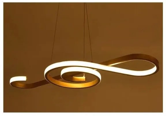 Lustră LED pe cablu LED/18W/230V 3000K auriu