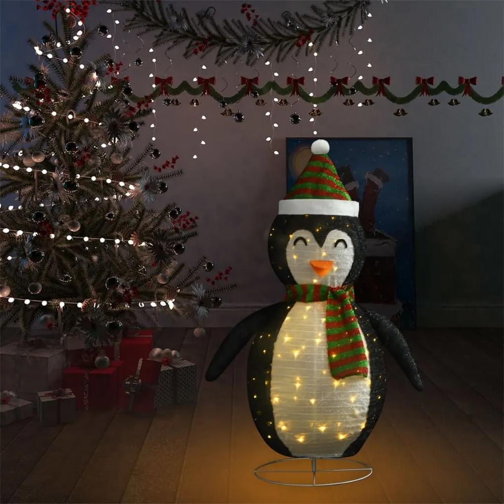 Figurina pinguin decorativa Craciun, LED, 120 cm, tesatura lux 1, 120 cm