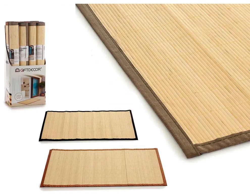 Covor antiderapant din bambus BAMBOO ANTISLIP MARO 50x80 cm