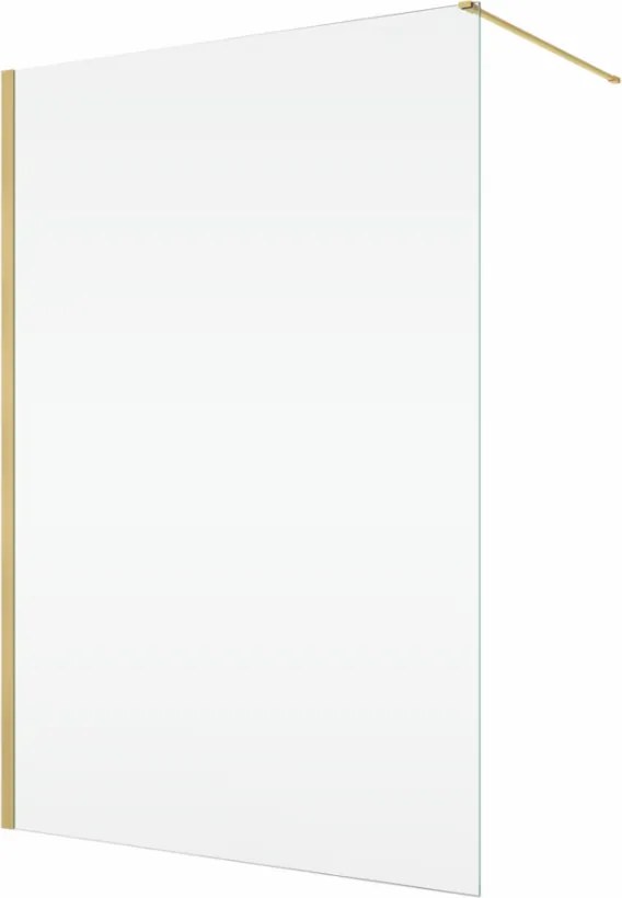 Paravan dus sticla walk-in 120x200 cm, auriu periat, sticla 8 mm, Ronal Easy D40 Auriu periat, 1200x2000 mm