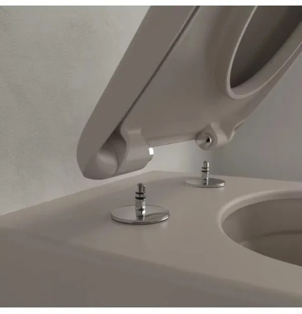Capac WC, Villeroy&amp;Boch Antao, cu inchidere lenta, Almond, 8M67S1AM