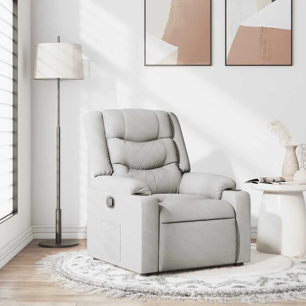vidaXL Scaun extensibil din stofă gri nor