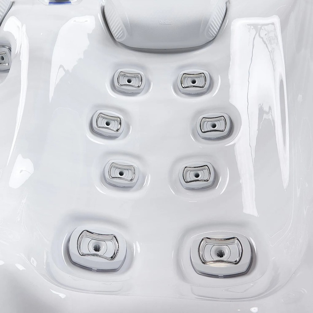 Minipiscina jacuzzi 3 persoane 32 jeturi hidromasaj, WiFi, sistem audio, 160 x 215 cm, Wellis Teide Life Deluxe
