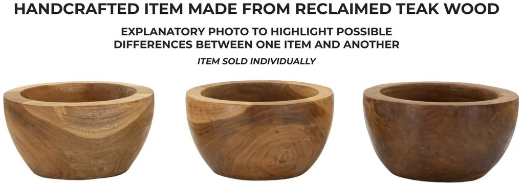 Mauro Ferretti Golitor Buzunare Simple Teak cm Ø 15X9,5 | Aosom Romania