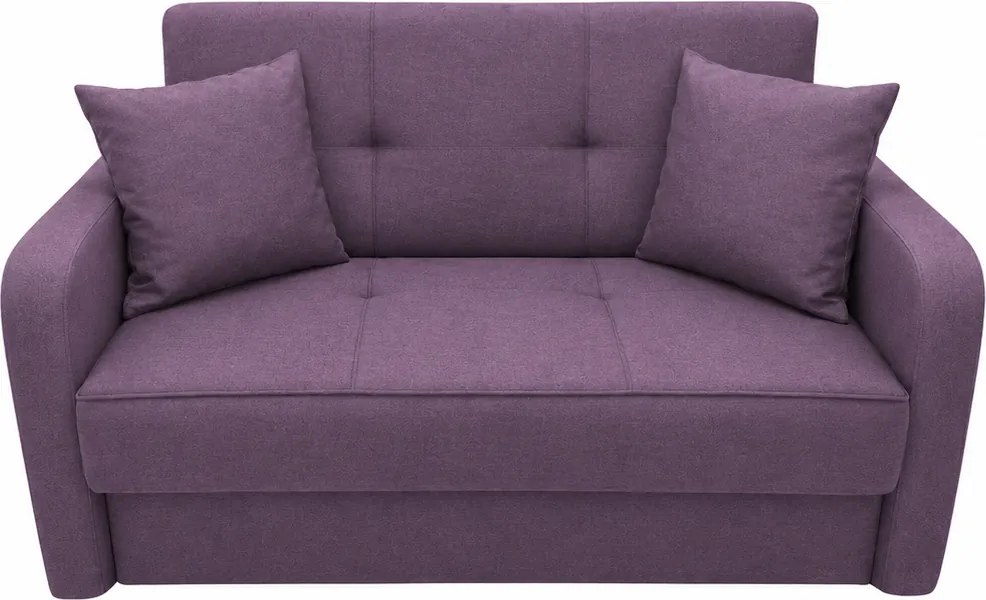 Canapea SAMY extensibila, 2 locuri, cu lada de depozitare, Mov, cadru metalic , 152x100x92 Mov, Stofa