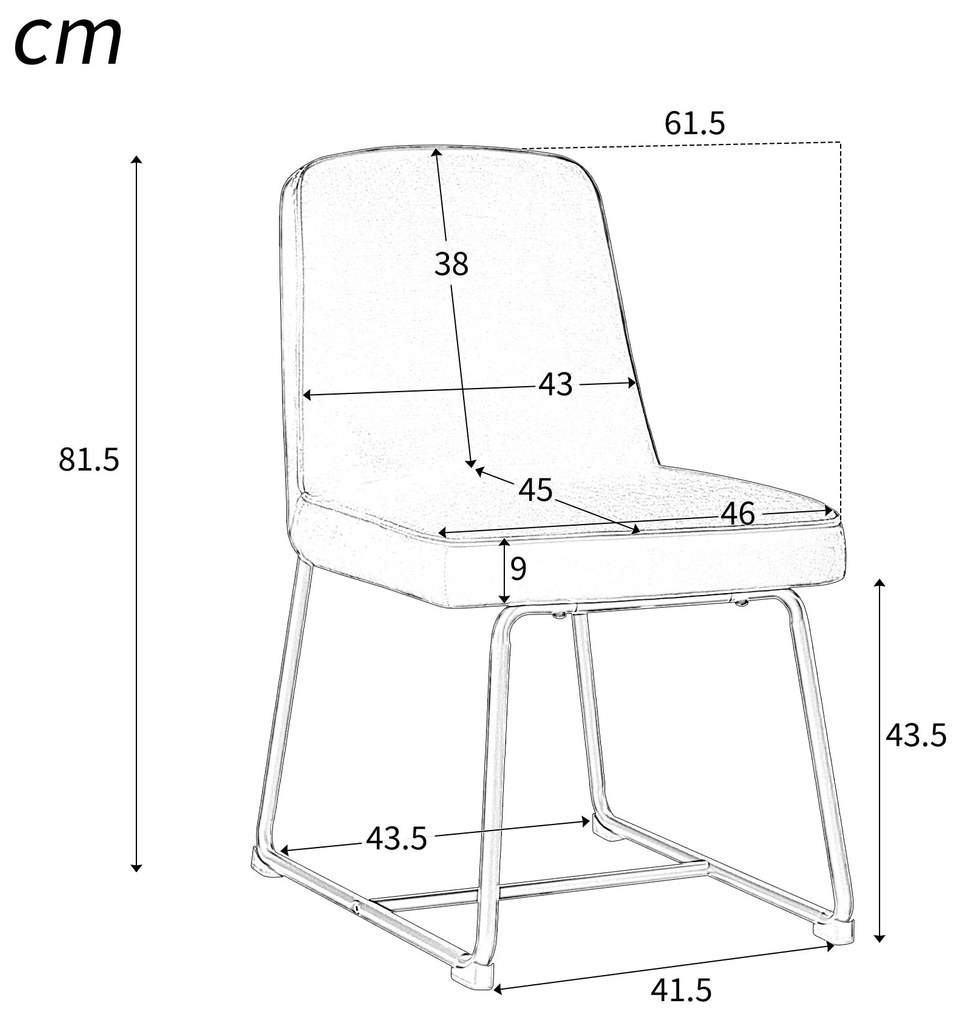 Set de 2 scaune de sufragerie din catifea, scaun tapițat cu spătar pentru sufragerie/living, 46x45x81,5 cm, Negru