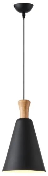 Lustră pe cablu 1xE27/15W/230V negru pr. 20 cm