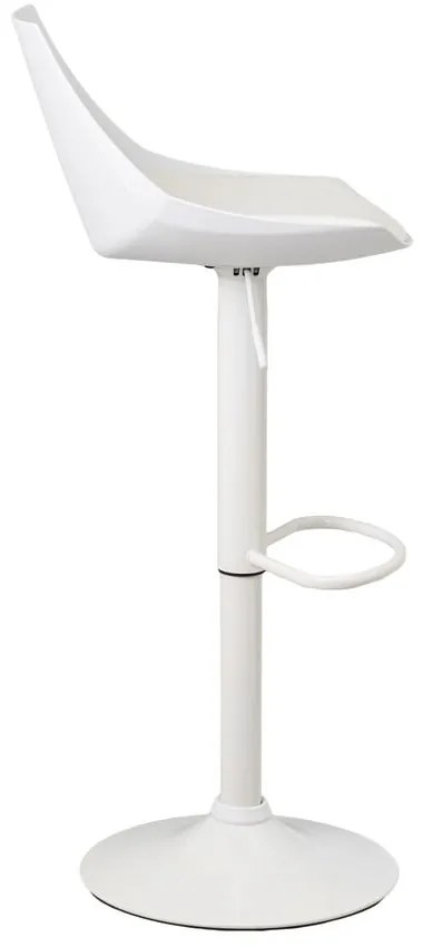 Scaune de bar albe cu înălțime ajustabilă 2 buc. din imitație de piele (înălțime șezut 56,5 cm) – Casa Selección