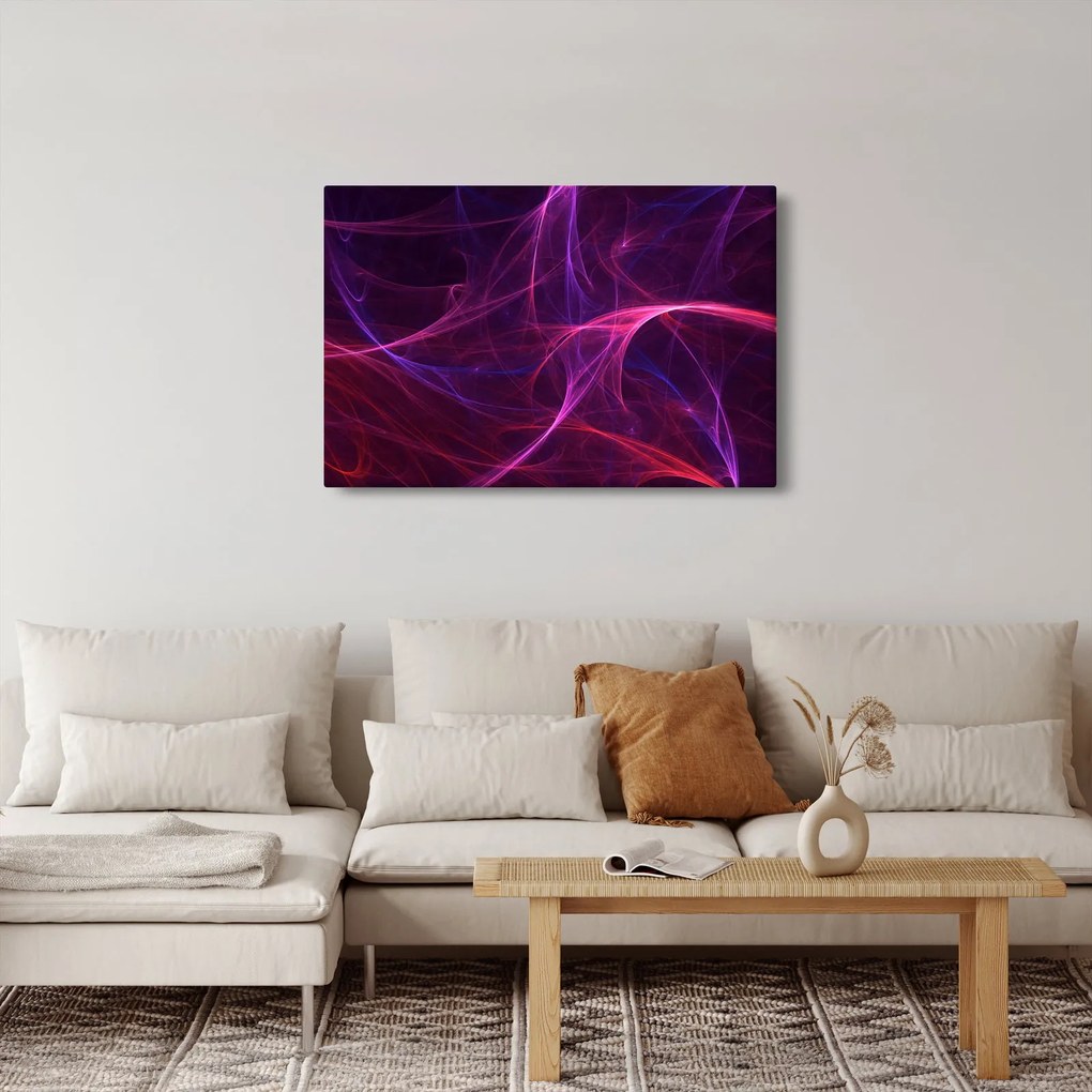 Tabloul abstract cu linii curbe (90x60 cm)