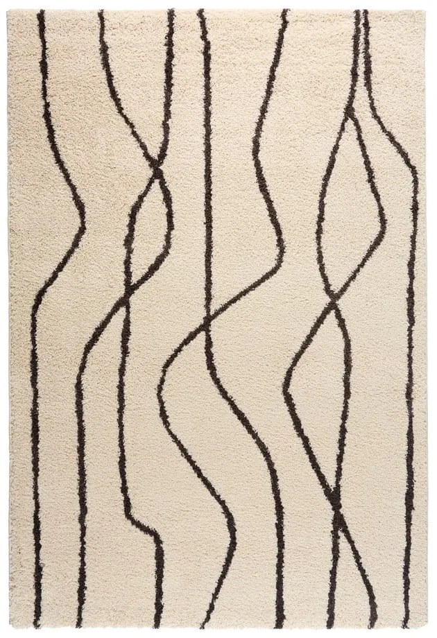 Covor alb/negru 80x150 cm Routa – Universal