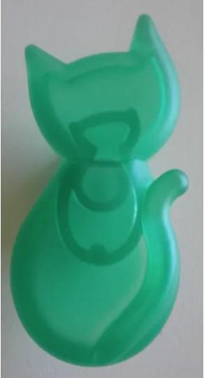 Buton plastic Pisica Verde